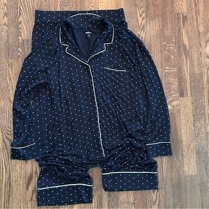 Women's GAPBody Black with White Polka Dot Pajama Set Size Medium